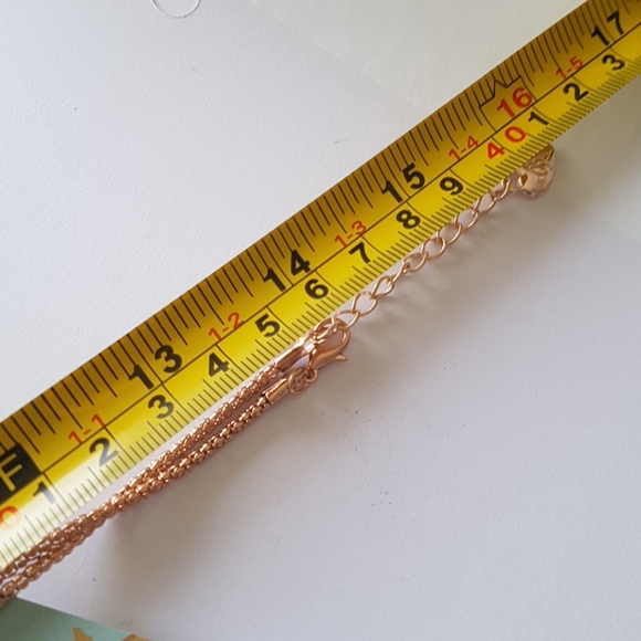 Betsey Johnson Style Necklace Heart Crystal Pendant Chain - Picture 7 of 10